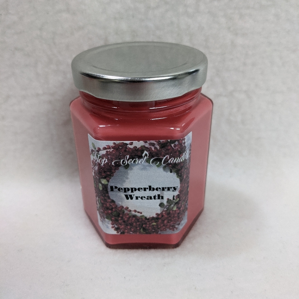 Pepperberry Wreath hand-poured wood wick candle